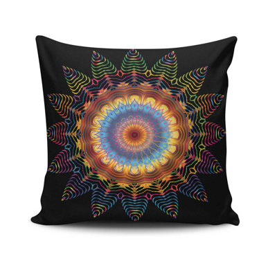 Decorative Cushion Cover, 17 x 17 Inches, 50% Cotton / 50% Polyester | Machine Washable at 104°F, Ironable, Concealed Zip Closure | Perfect for Living Room, Bedroom, and Stylish Home Décor