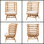 Chaise d'appoint bohémienne en rotin naturel miel