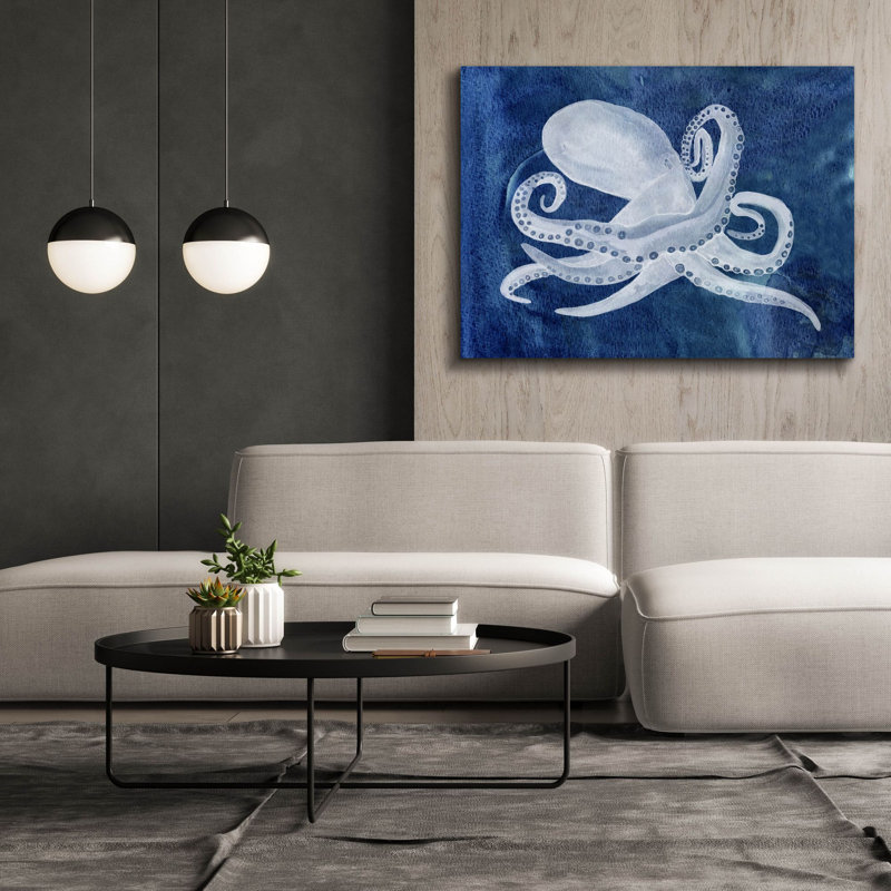 «Cedhalopod 1» par Alicia Ludwig, art mural sur toile, H 40 po x l 54 po x P 1,5 po