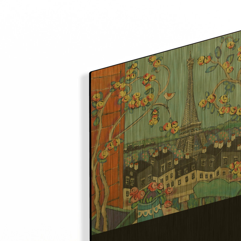 « Tour Eiffel I » par Holly Wojhan, tableau mural en métal doré, 30,5 x 40,5 cm, 12 po x 16 po