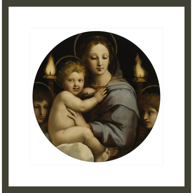 Madonna of the Candelabra par Raphael, impression giclée sur cadre, H 18,11 po x l 17,75 po