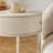 Artisan-Crafted Wave-Pattern Demi-Lune Console Table With Creamy White Finish,Unique Half Moon Design End Table With 2 Storage Drawers And Bottom Shelf For Living Room, Bedroom, Study, Hallway-122882826