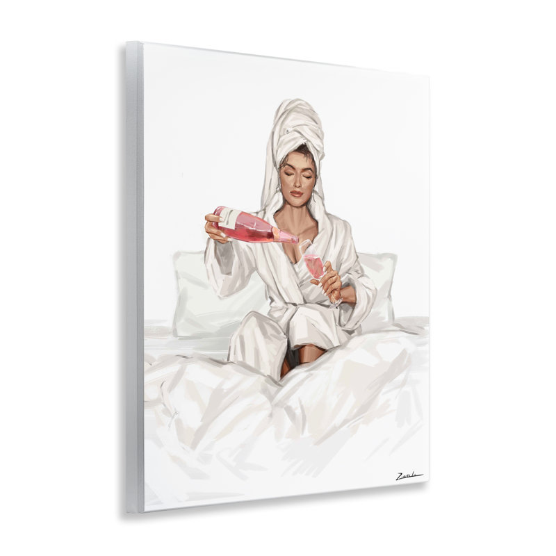 Femme versant une plaque murale champagne, design par Ziwei Li
