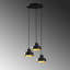 Industrial Scandinavian Chandelier, Black Metal Body, 15.7 in Diameter x 43.3 in Height | Adjustable Height, 3 x E27 Max 40W Sockets | Elegant Design for Modern Living Rooms, Dining Areas, & Entryways-355065600