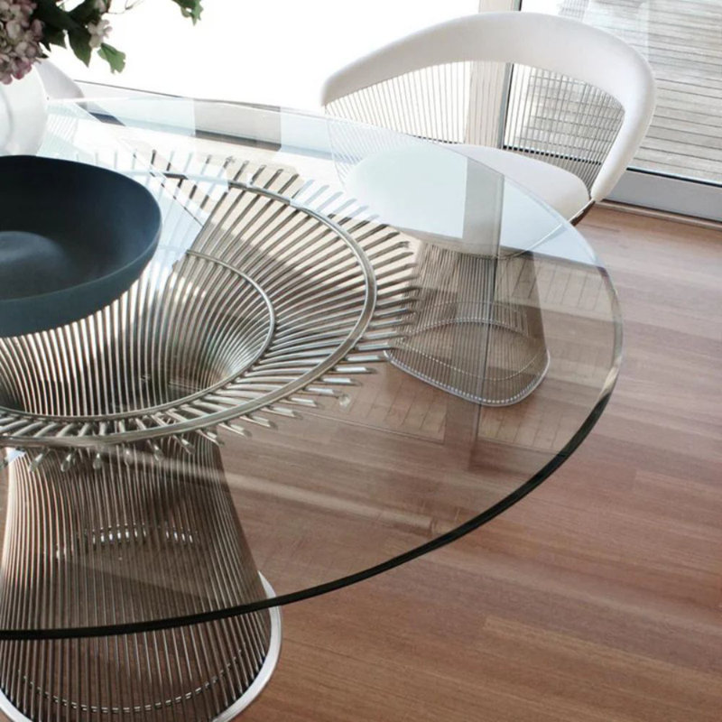 Table de salle à manger Aurora Radiance, Chrome