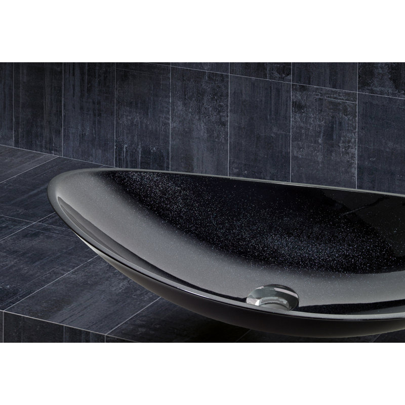 Milano 25.6'' L Bathroom Sink, Black