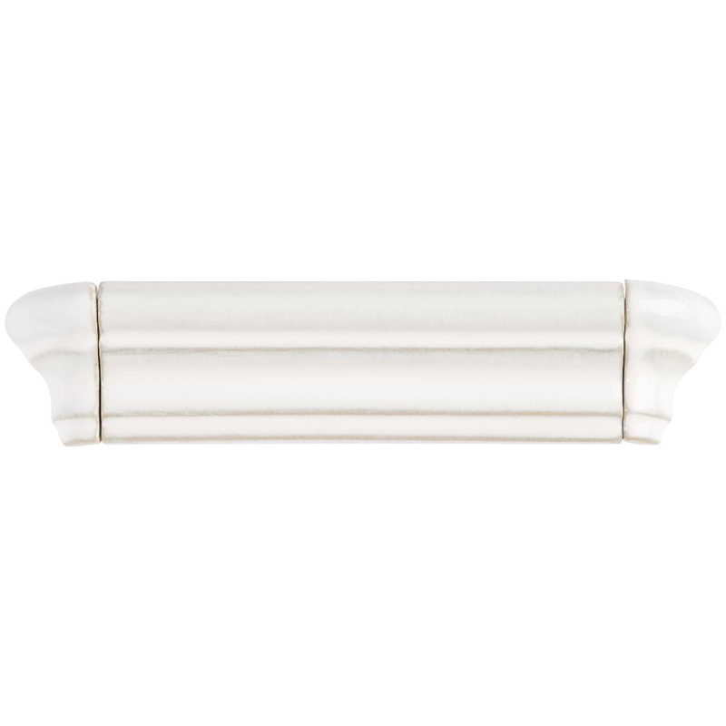 Nabi Natural White 1X2 Glossy Glass Chair Rail Corner Piece