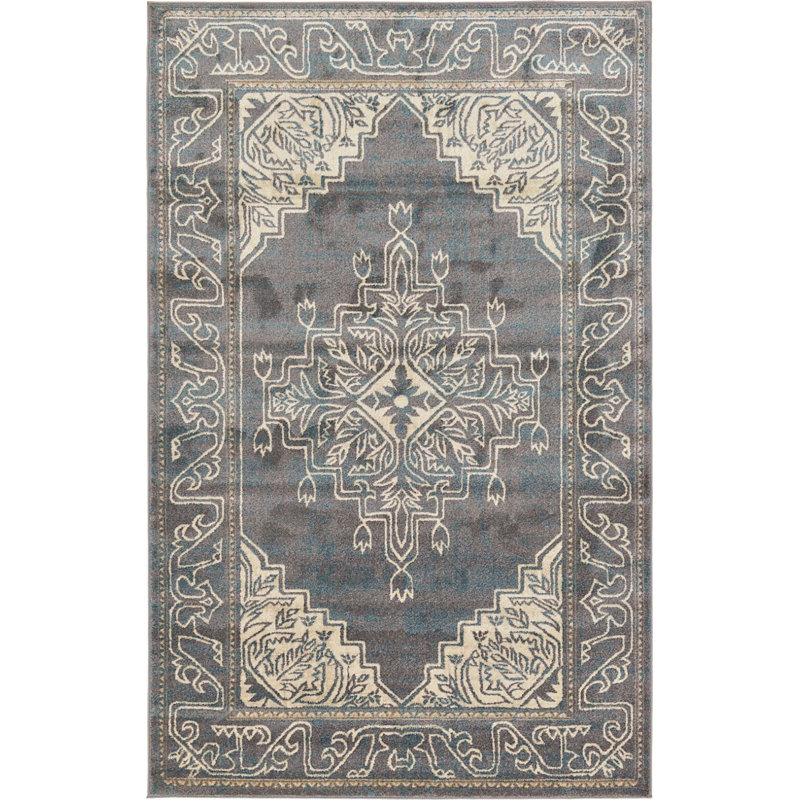 Tapis oriental gris Mumford, Rectangle 2 pi x 3 pi