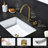 Circular X One Handle Two Holes Bathroom Vanity Sink Faucet with Drain-123849362