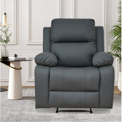 35.5" Wide Faux Leather Manual Standard Recliner