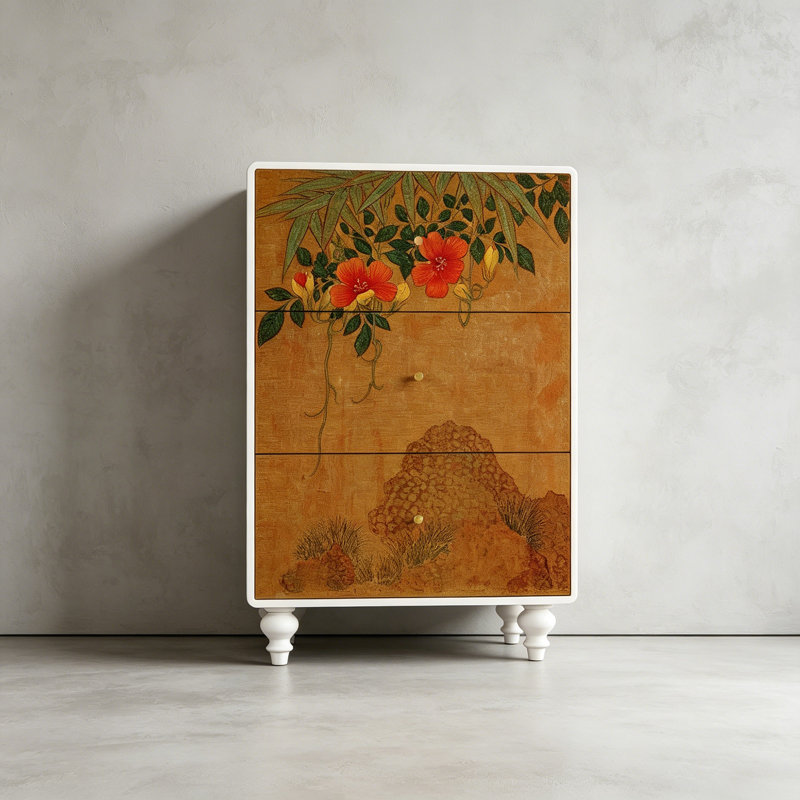 Armoire à chaussures en bois massif chinois, Ivory