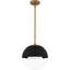 Frankenmuth 1-Light Weathered Brass Mini Pendant Light