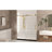 Frameless Shower Door 44-48"W X 76" H, 1/4 "(6 Mm) Clear Tempered Glass, Explosion Proof Film, Stainless Steel Handle,Brushed Gold-123210456