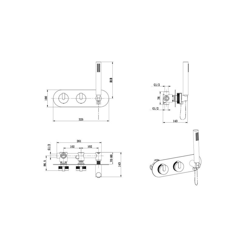 Bathroom Freestanding Tub Filler Bath Filler
