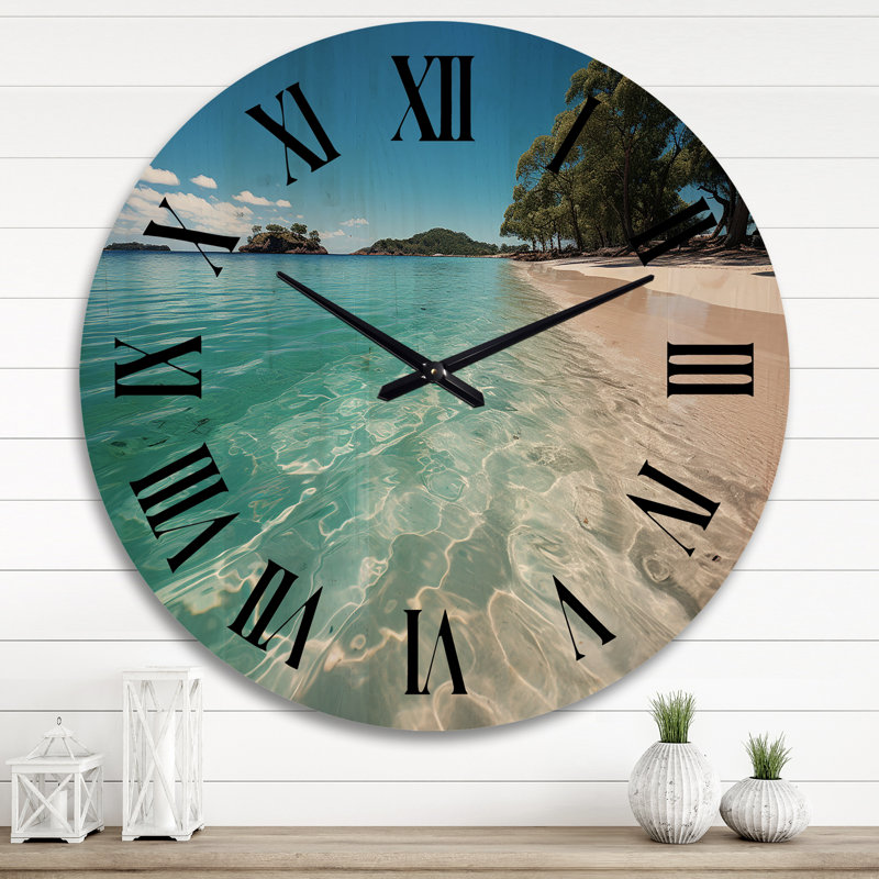 Horloge murale Whitehaven Beach Whitsunday I, Très grand