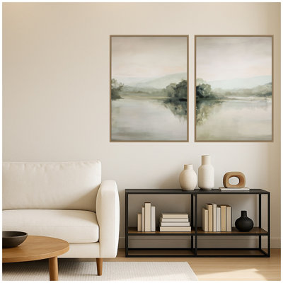 Serenity 2 Piece Framed Canvas Wall Art Set by Amy Lighthall