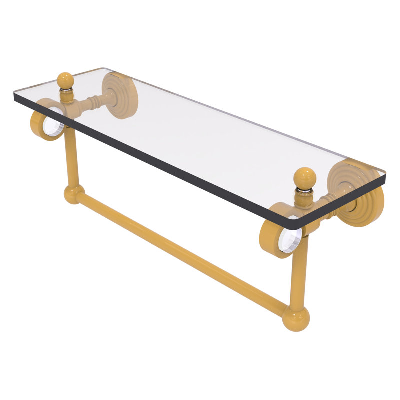 Tablette flottante avec porte-serviettes Pacific Grove, H 6,4 po x l 16 po x P 5,125 po, Rouge pompier