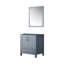 Gris foncé foncé 30 po Meuble-lavabo large avec 28 miroirs, 22 profonds, installation simple et rapide, rangement de tiroir et armoire-740296263
