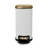 Acento Linea 1.3 Gallon Slim Rectangular Step Trash Can with Soft Close Lid, Removable Inner Bucket and Foot Pedal, Soft Touch White and Gold-113453536