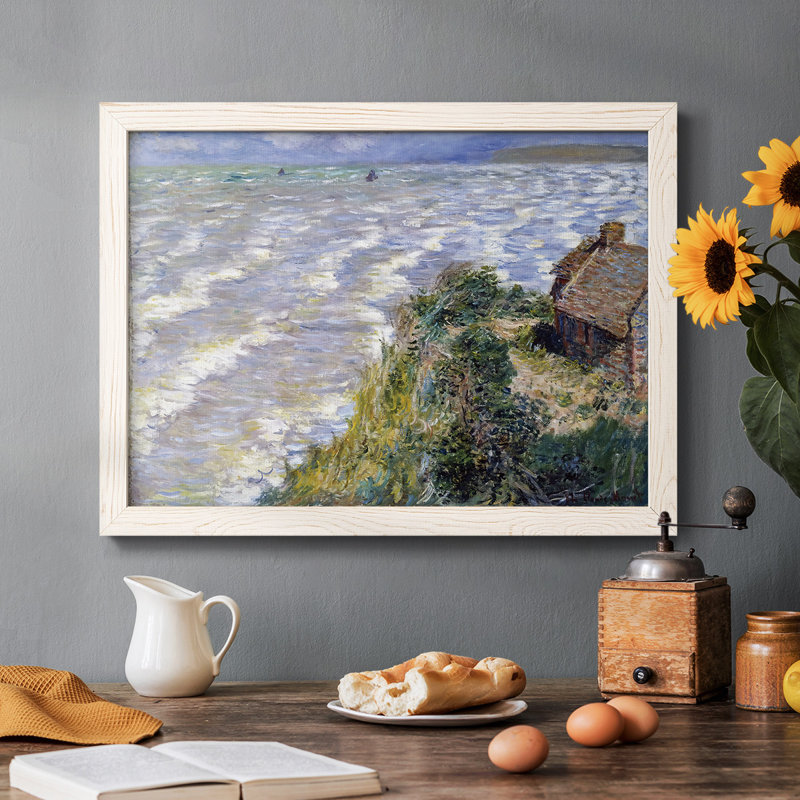 The Custom`s House At Varengaville, 1882, reproduction d'art sur toile, Blanc, H 18 po x l 26 po x P 1,5 po