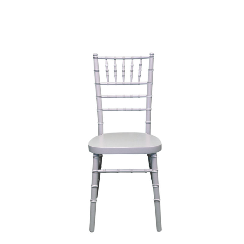 Arrington 43cm H Solid Wood Ladder Back Stacking Side Chair, Grey