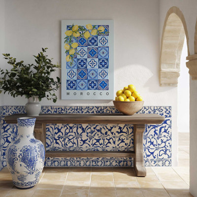 Art marocain sur toile tendue marocaine