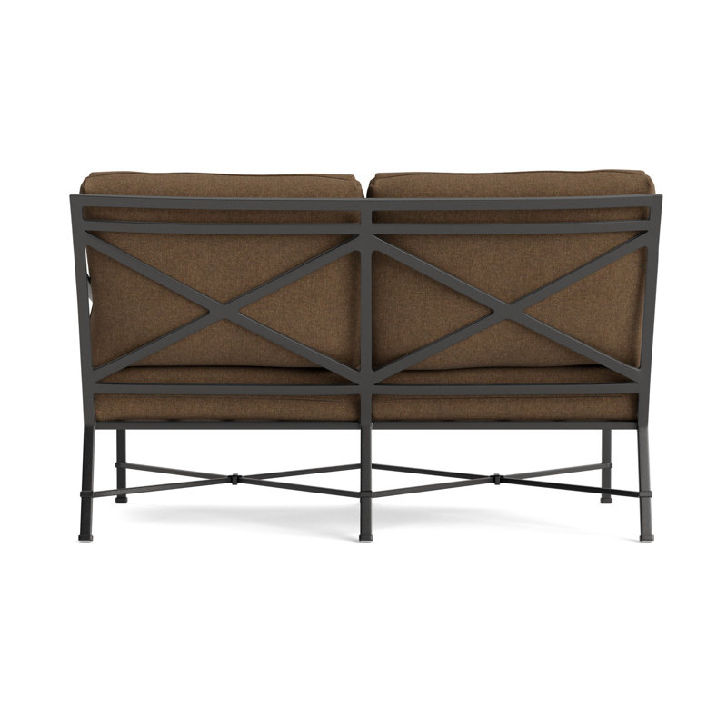 Venetian Outdoor 2 - Seat Loveseat, Fusion Moccasian, Textured Pewter