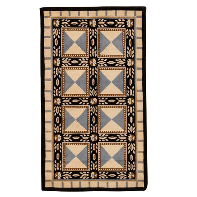 Handmade Cotton and Wool Oriental Area Rug