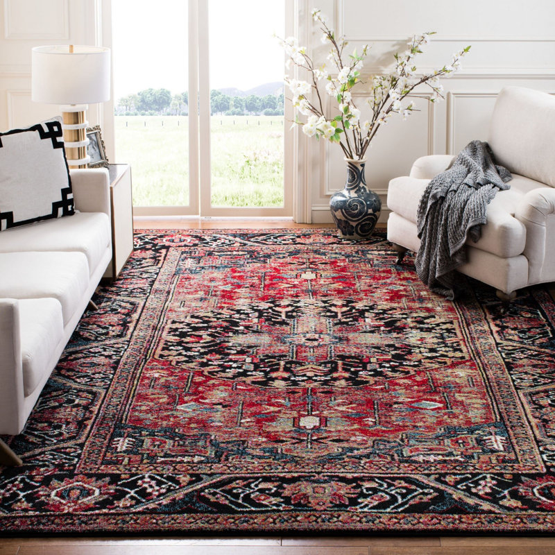 Imarnie Vintage Hamadan Performance Oriental Rug, Rectangle 6'7" x 9'
