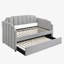 Lit de jour simple avec couchette Dove Grey
