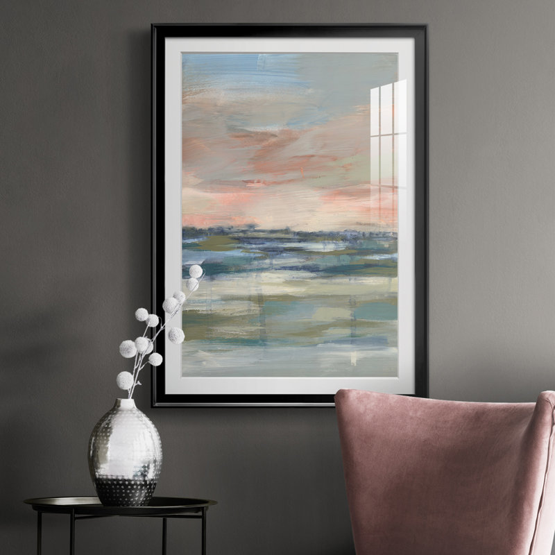 Vaste marais II - reproduction de cadre photo, H 36,5 po x l 26,5 po x P 1 po, Noir