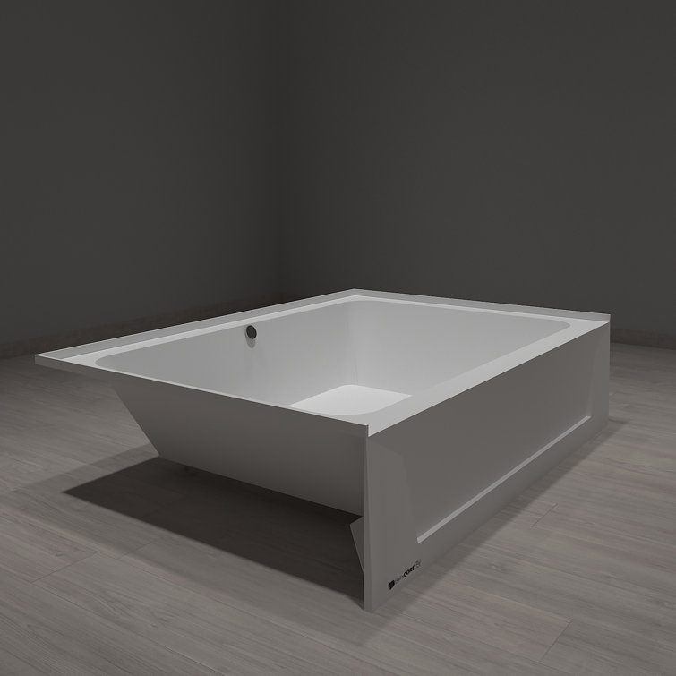 42x60 - Left Drain - Acrylic Alcove Tub - With Overflow And Adjustable Feet