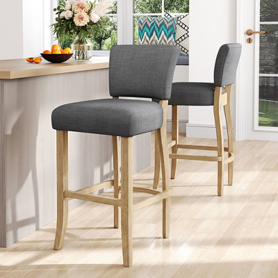 Counter Stool with Solid Wood Frame