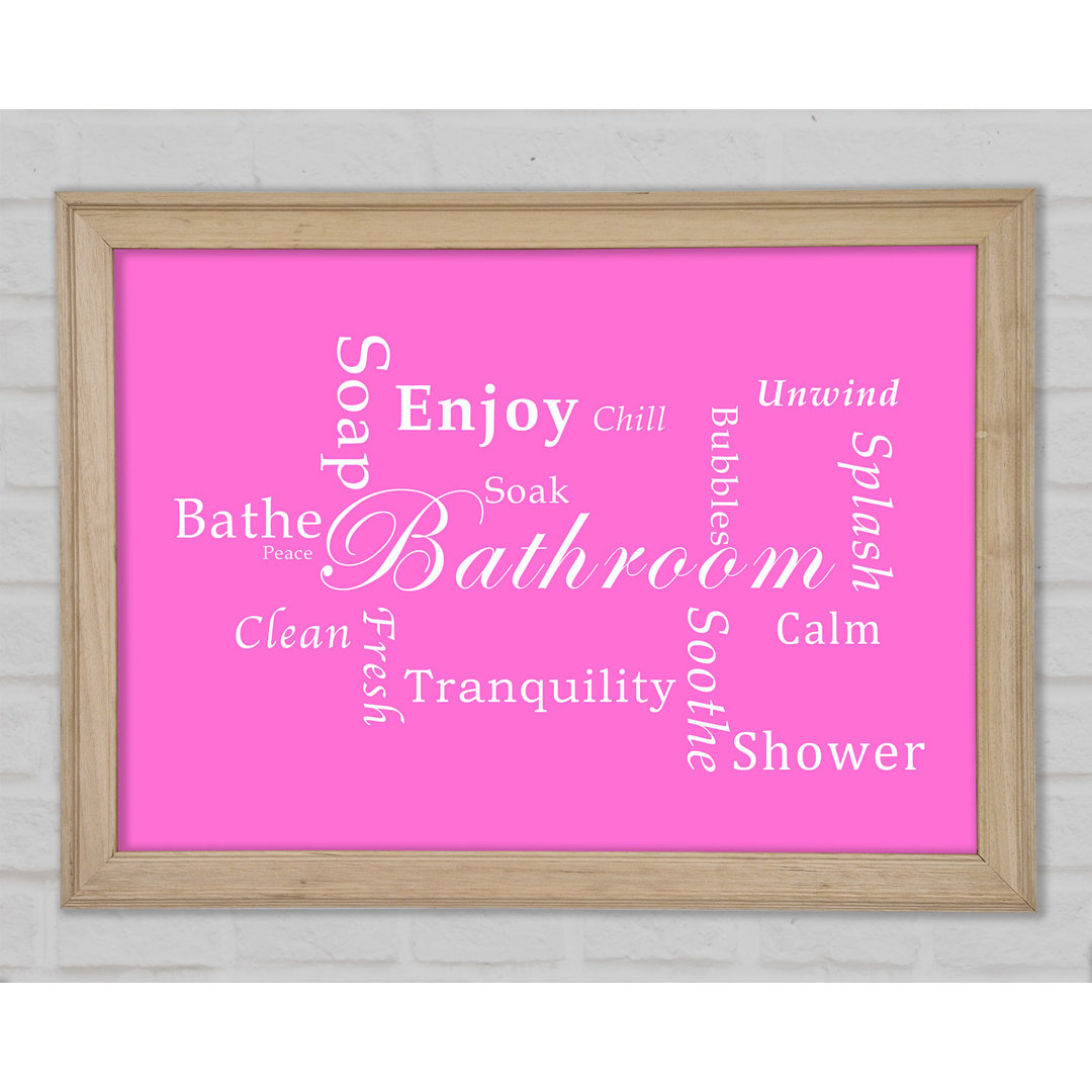 Badezimmer Zitat Badezimmer Tranquility Vivid Pink - Druck