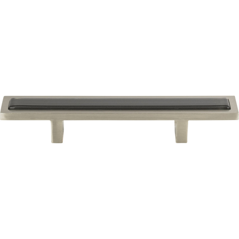 Spa 3" Center to Center Bar Pull, Brushed Nickel/Black