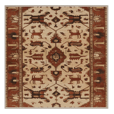 Tapis brun lavable à la machine