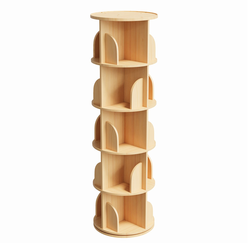 360° Rotating Bookshelf, Space-Saving Corner Bookcase For Bedroom, Living Room, Or Study