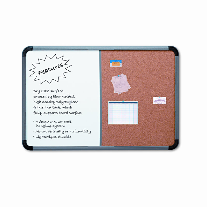 Tableau combo Collaboration Boards, Anthracite, H 36 po x l 24 po