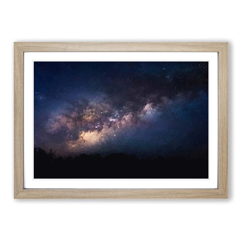 Universe in Abstract Vol.41 in Abstract - Picture Frame Graphic Art Print, 27cm H x 36cm W x 2cm D, Oak Framed