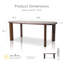 Ensemble de table de salle à manger ovale en bois massif 7 pièces avec chaises rembourrées Rozella