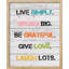 «Live Simply Dream Big Be Grateful donner de l'amour, art mural, typographie, décoration, inspiration, décoration murale» sur-98267493-98267496