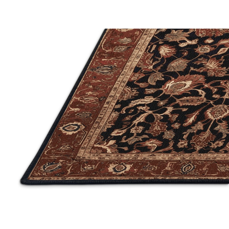 Tapis brun lavable à la machine, Carré 7 pi