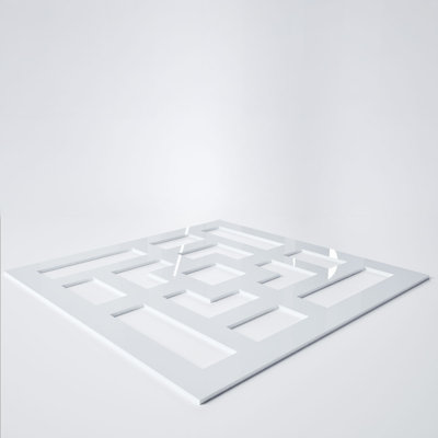 Petits panneaux muraux décoratifs en acrylique Monesse, petit, l 11 3/8 po x H 11 3/8 po x T 1/8 po, blanc