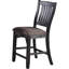 Chaise haute en noir rustique