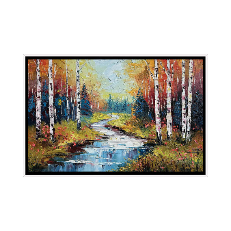 «Fall Enchantment», reproduction d'art sur toile encadrée, H 18 po x l 26 po, Reproduction encadrée sans passe-partout, Blanc