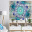 «Turquoise Wavy Curves and Circles», impression-35109362-35109366