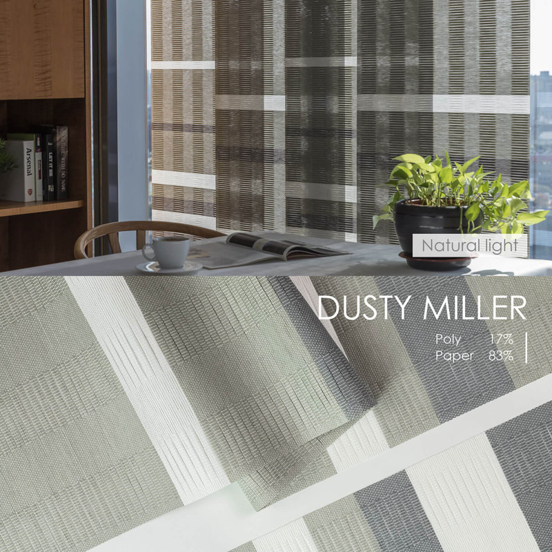 Sharmaine Semi Sheer Vertical Blind, Dusty Miller
