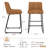 35.8" H Upholstered Counter Stool with Backrest-1222782938