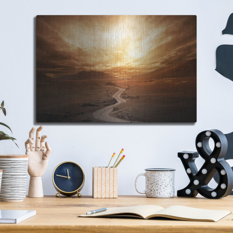 «Sunset» par Photoinc Studio, art mural en métal, H 12 po x l 16 po