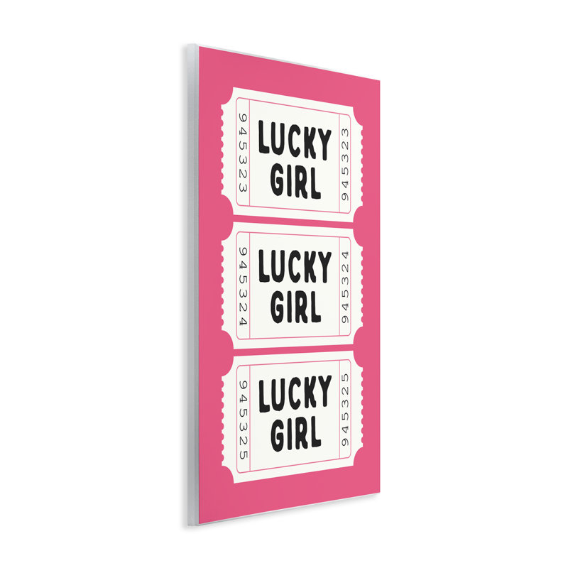 Plaque murale Lucky Girl, H 15 po x l 10 po